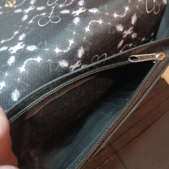 Jessica Simpson Black Silver Details Wallet / Clutch Approx 7.5 X 4 - Picture 6 of 13